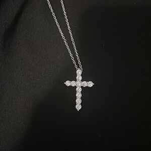 Diamond Sterling Silver Pear Halo Pendant